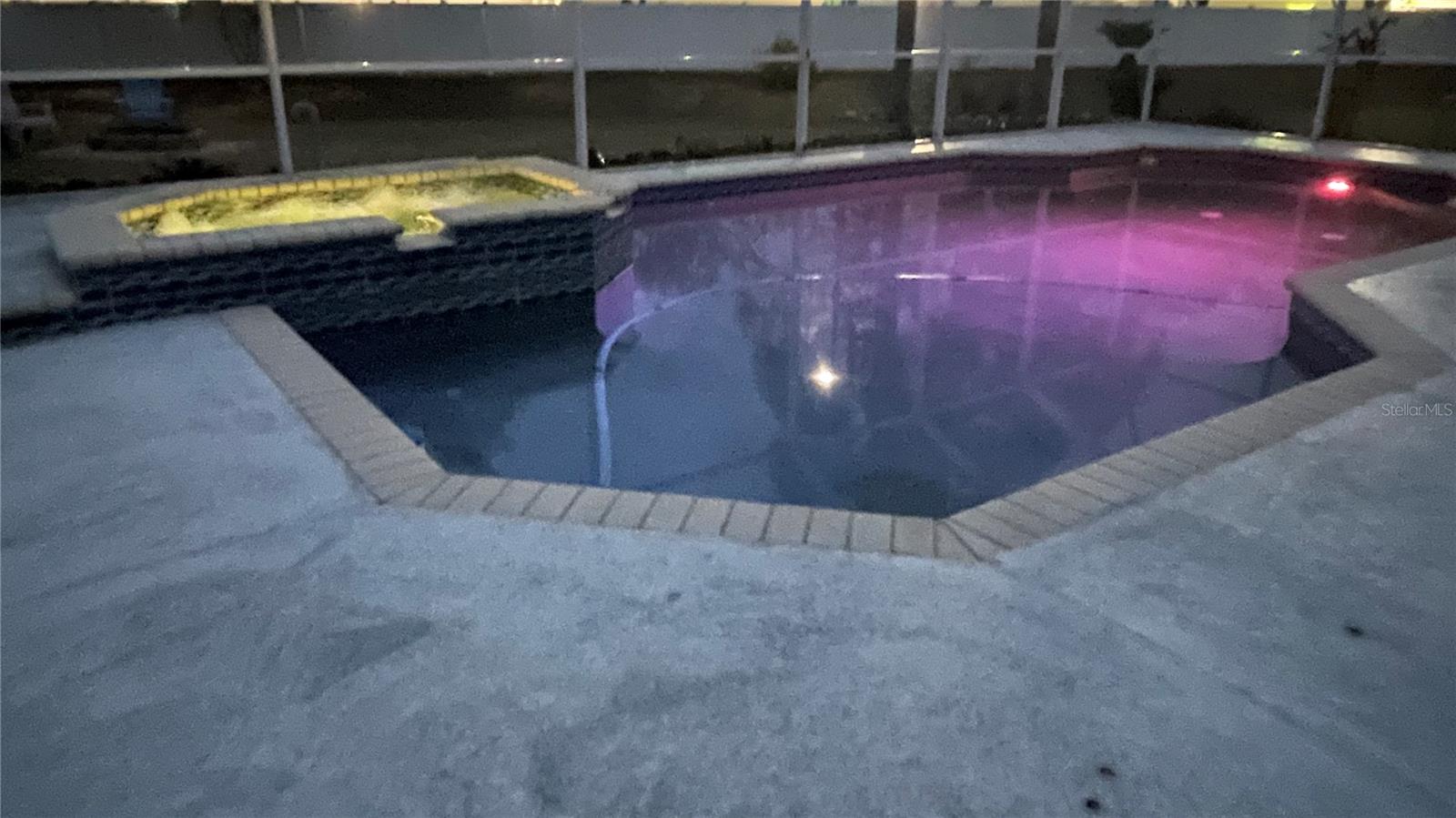 LIGHTED POOL & SPA