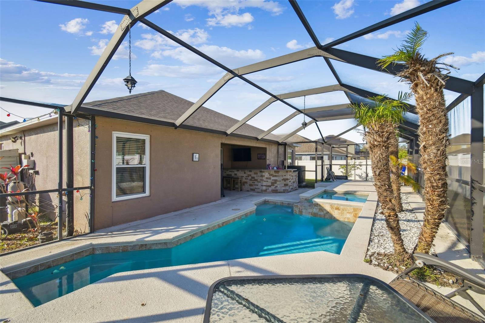 Private heated pool and spa