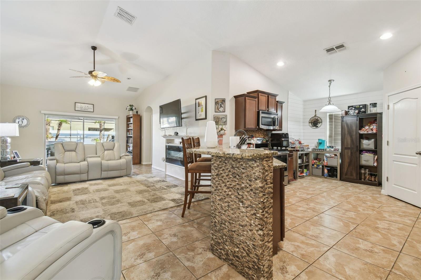 Kitchen and living room combo