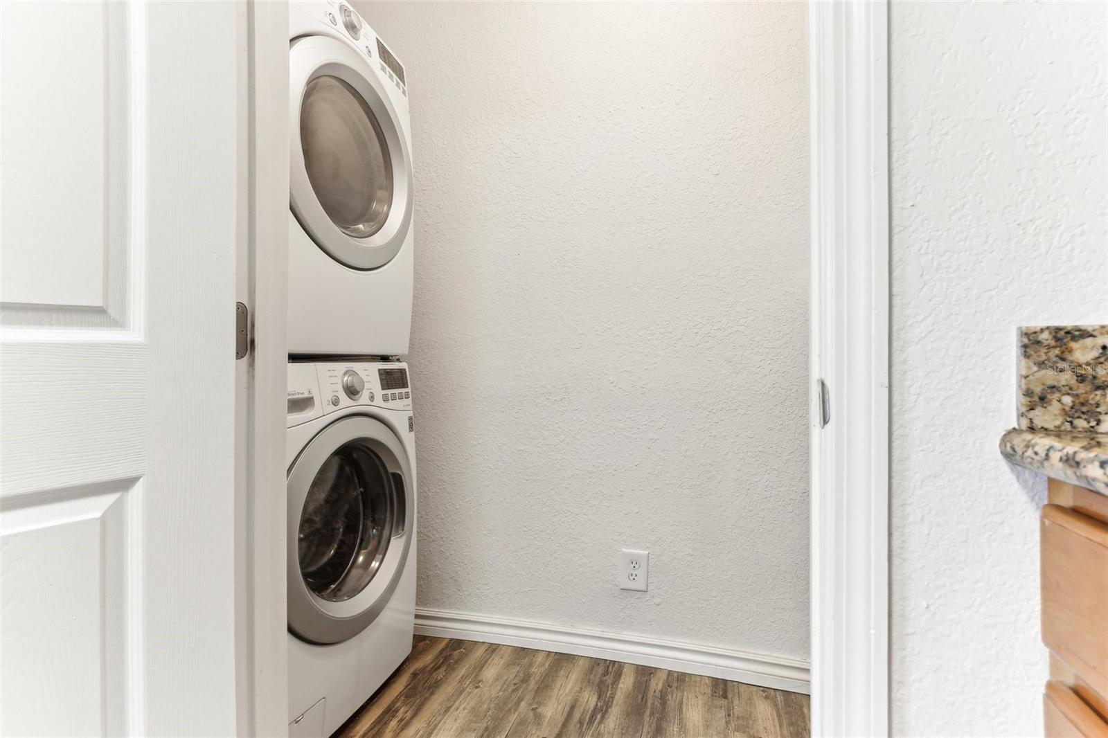 Laundry in Kitchen Utility Closet