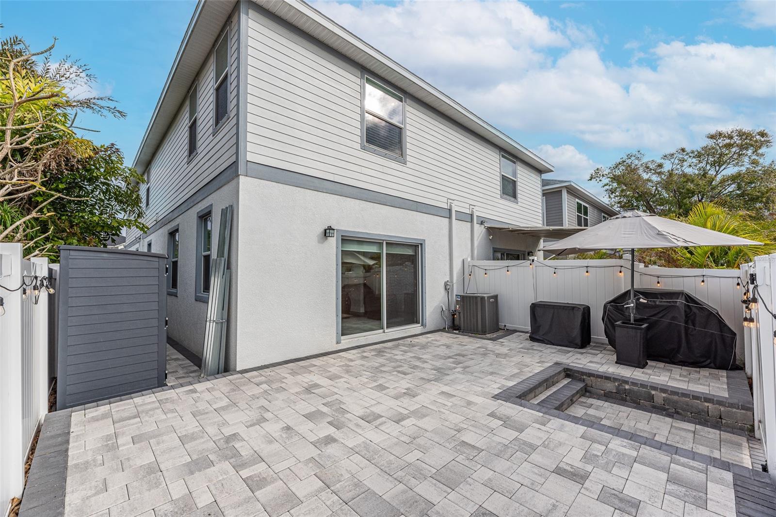 Paved Backyard Patio