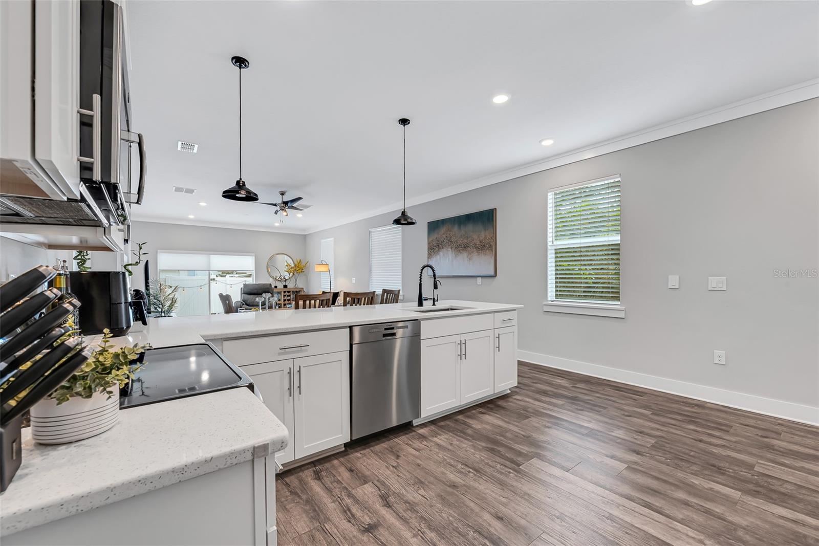 Kitchen towards living area