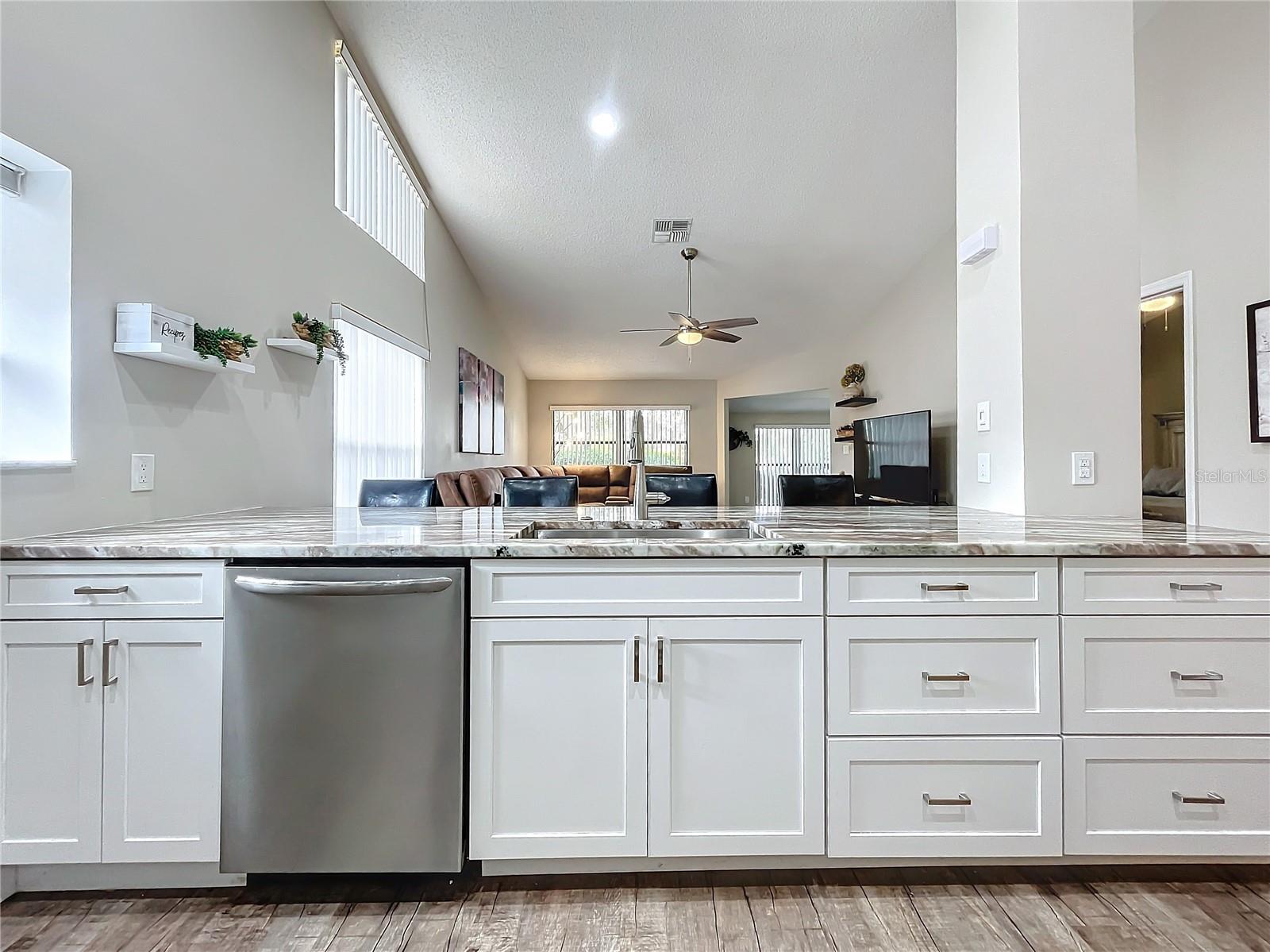 Kitchen - Living/Dining Area