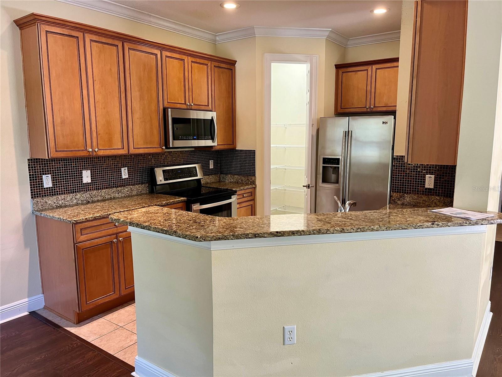Granite counters and custome backsplash