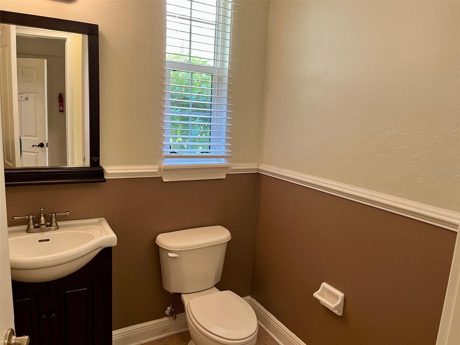 Downstairs powder room
