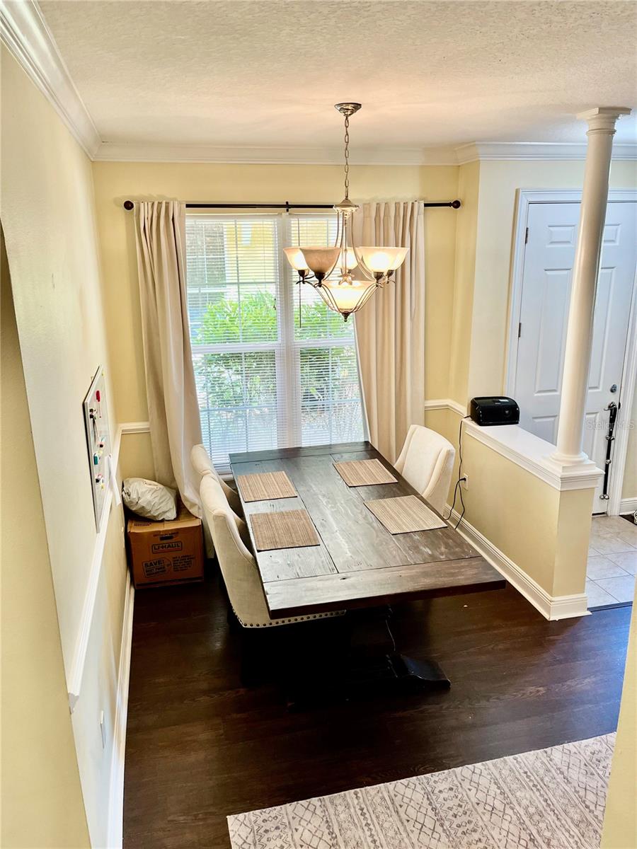 Dinning room from the stairs to the second level