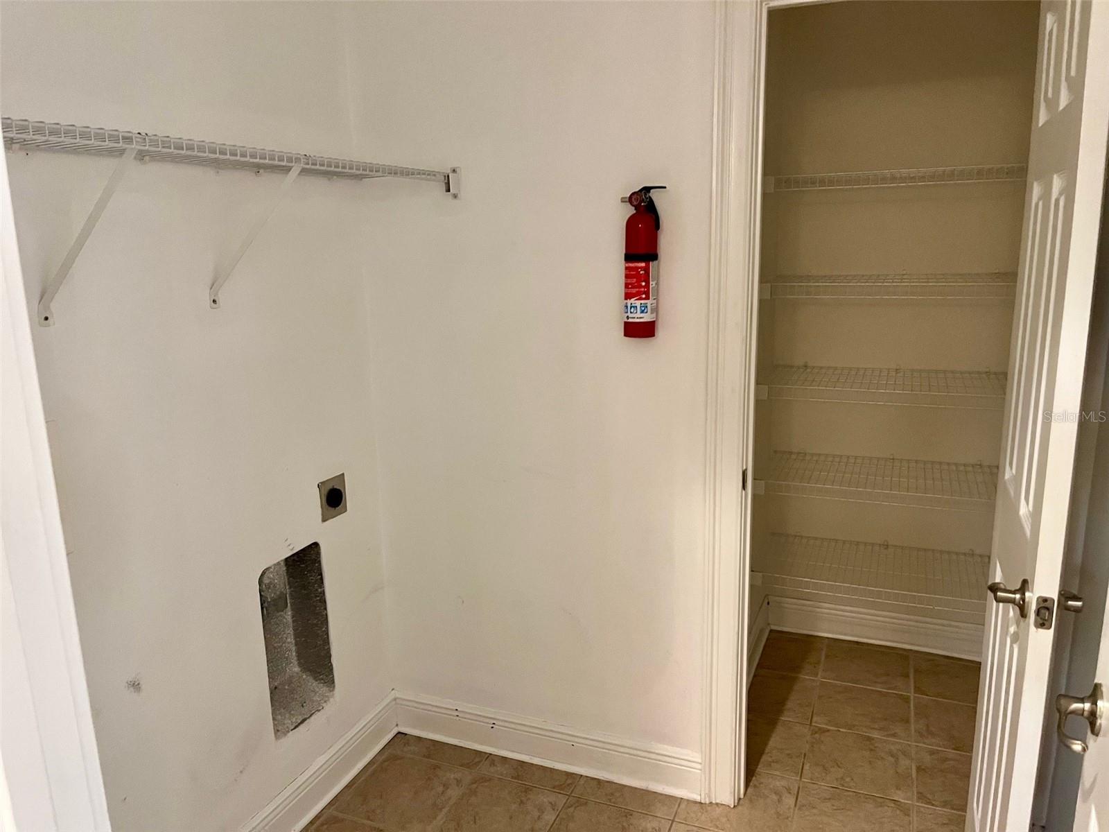 Laundry room and storage closet