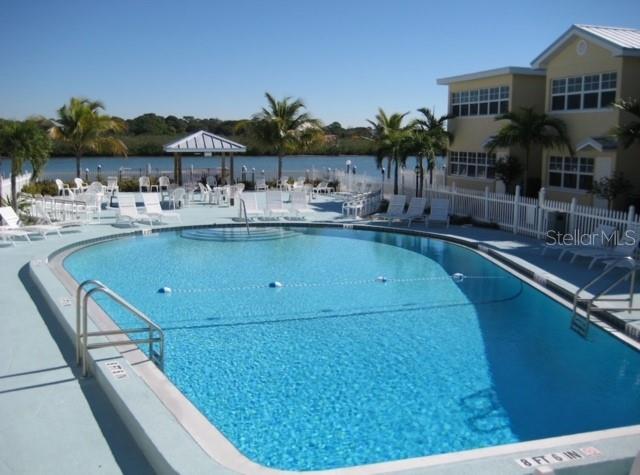 Community Pool with water views