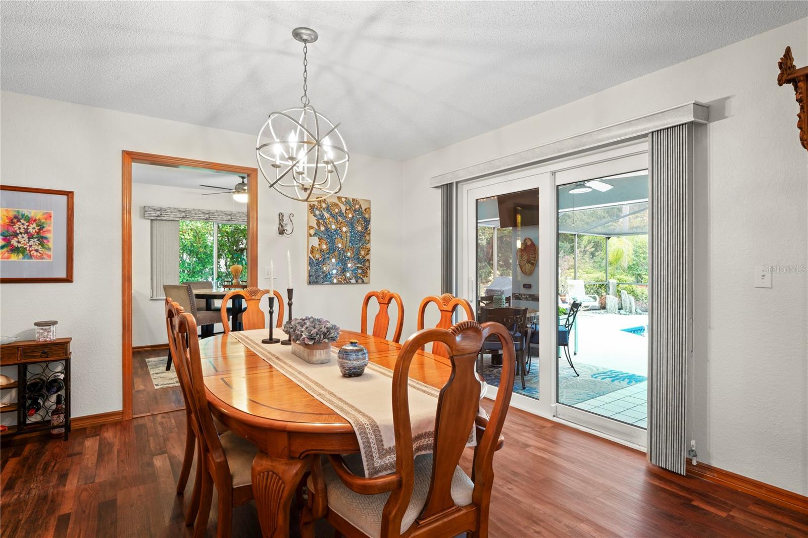 Dining Room with Sliders to Pool/Lanai