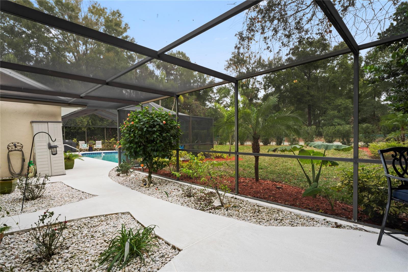 Seating Area and Walkway to Pool Area