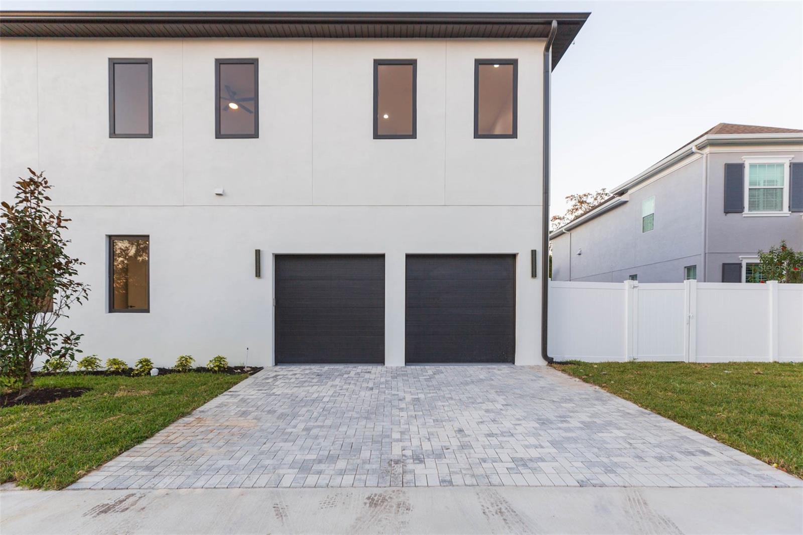 Garage on side of home