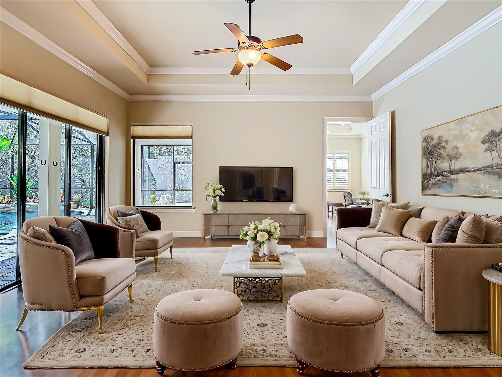 Virtually Staged Family Room