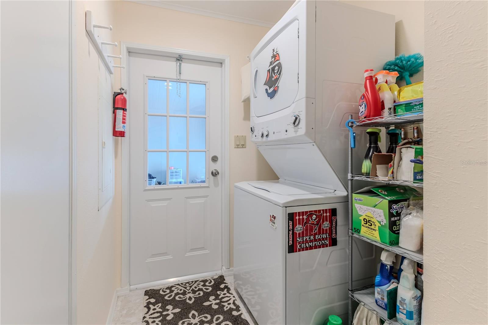 Indoor laundry area