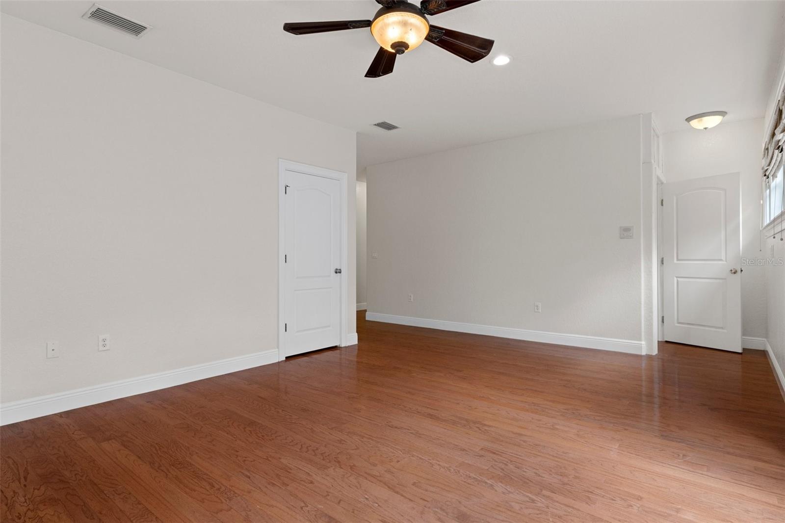 2nd Floor family room with hardwood floors