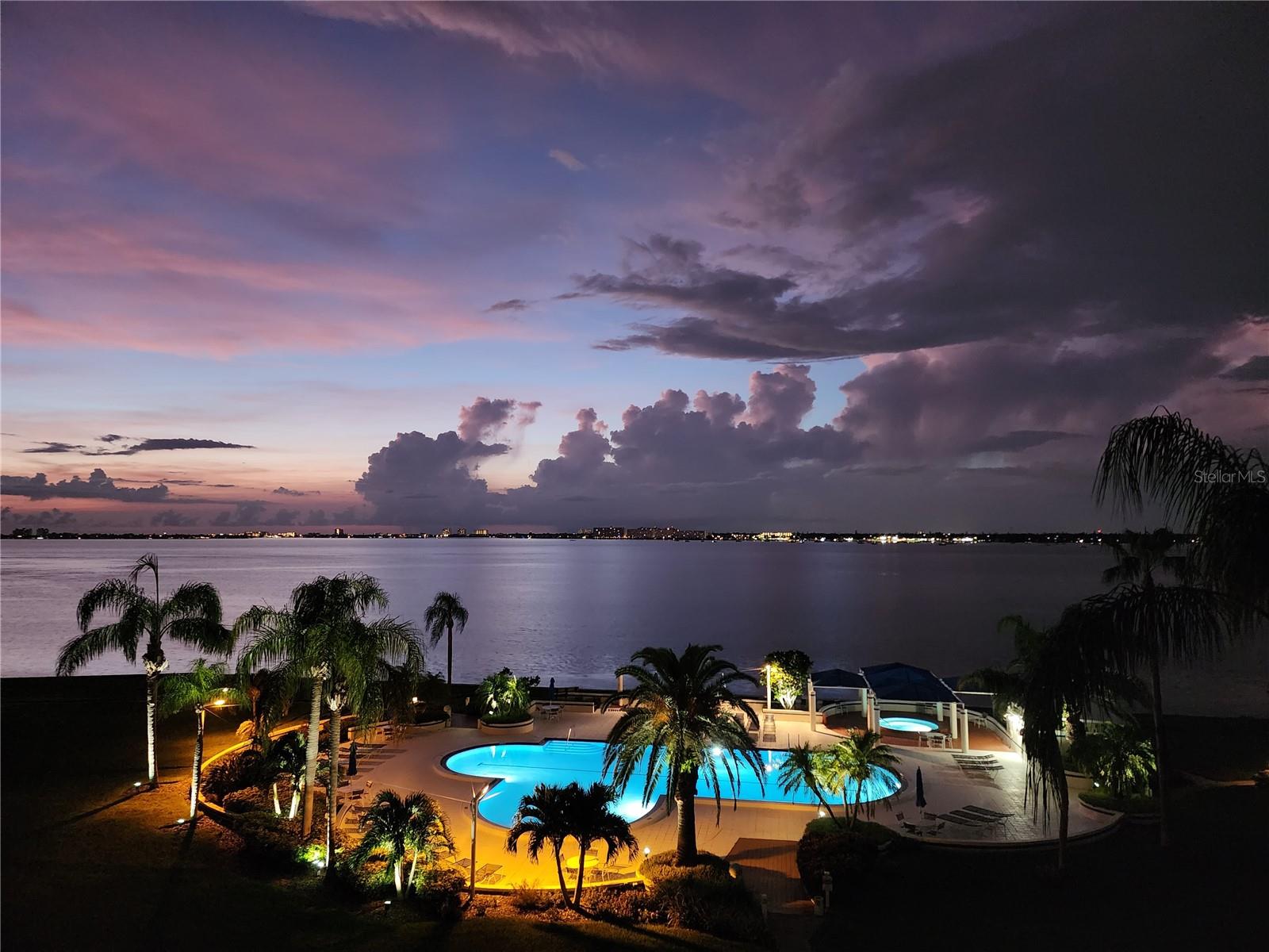 Sunset view from balcony