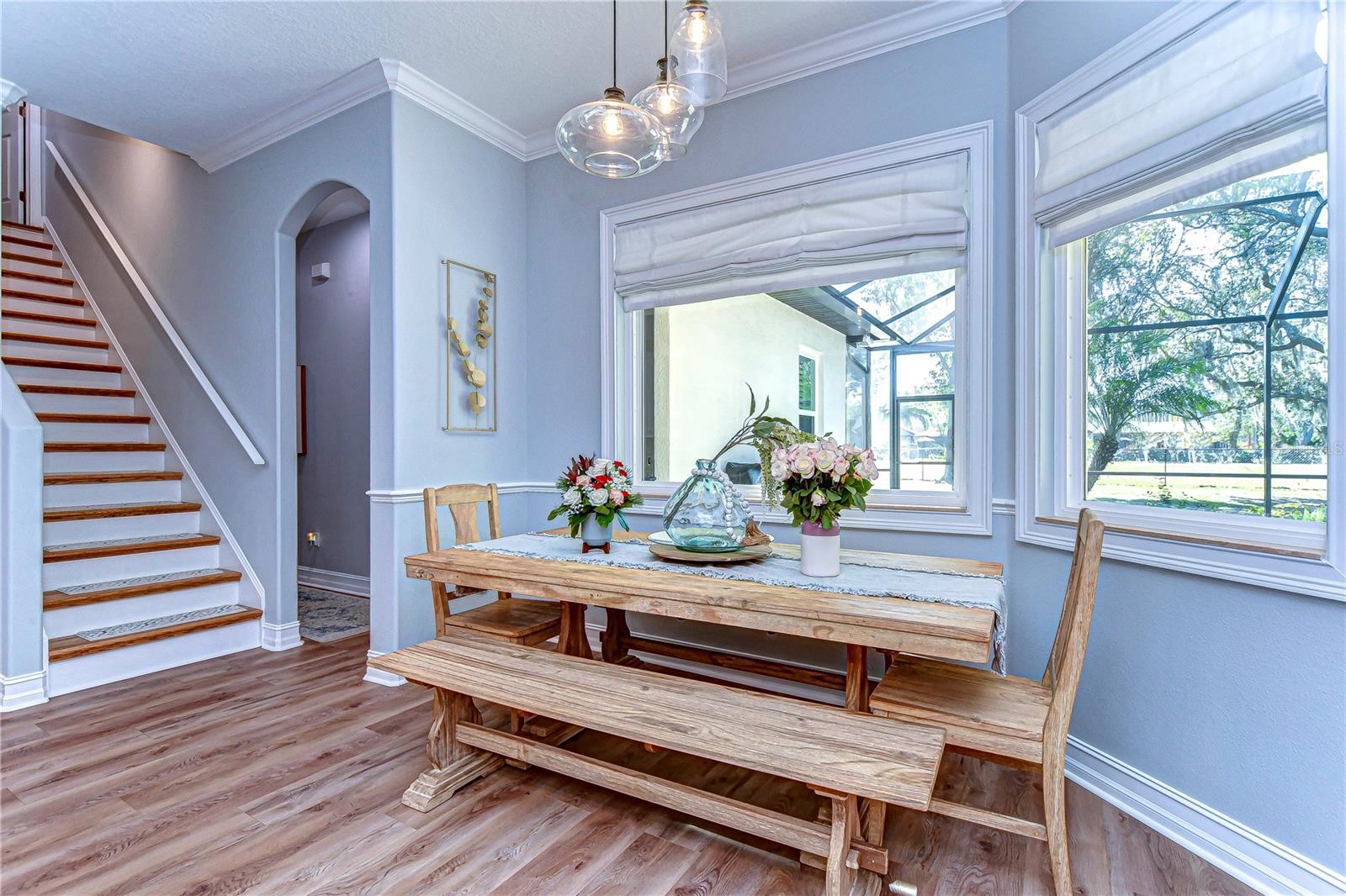 Additional dining area with stunning window views.