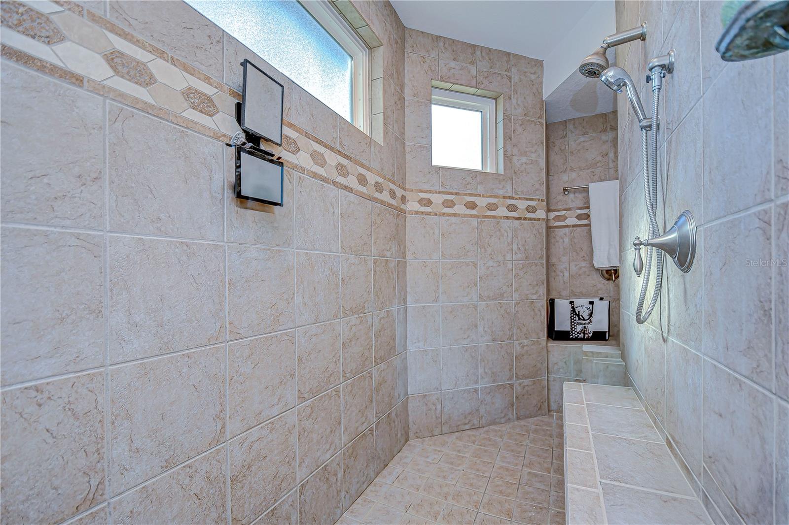 Wrap around walk-in shower!