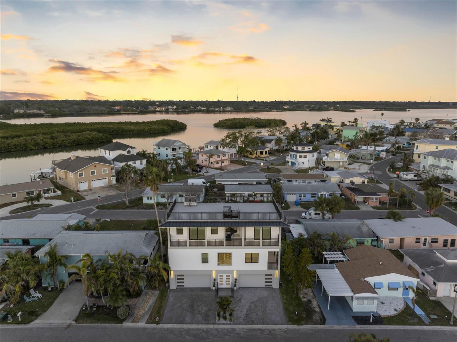 view of intracoastal sunset