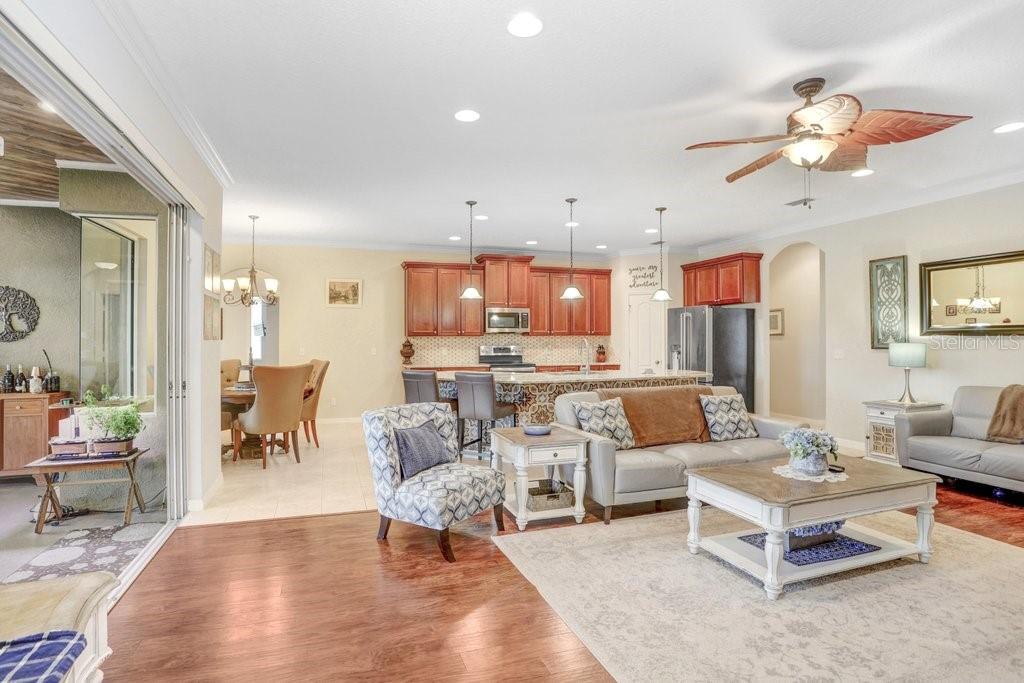 Family Room, Kitchen, and Eat in Kitchen space