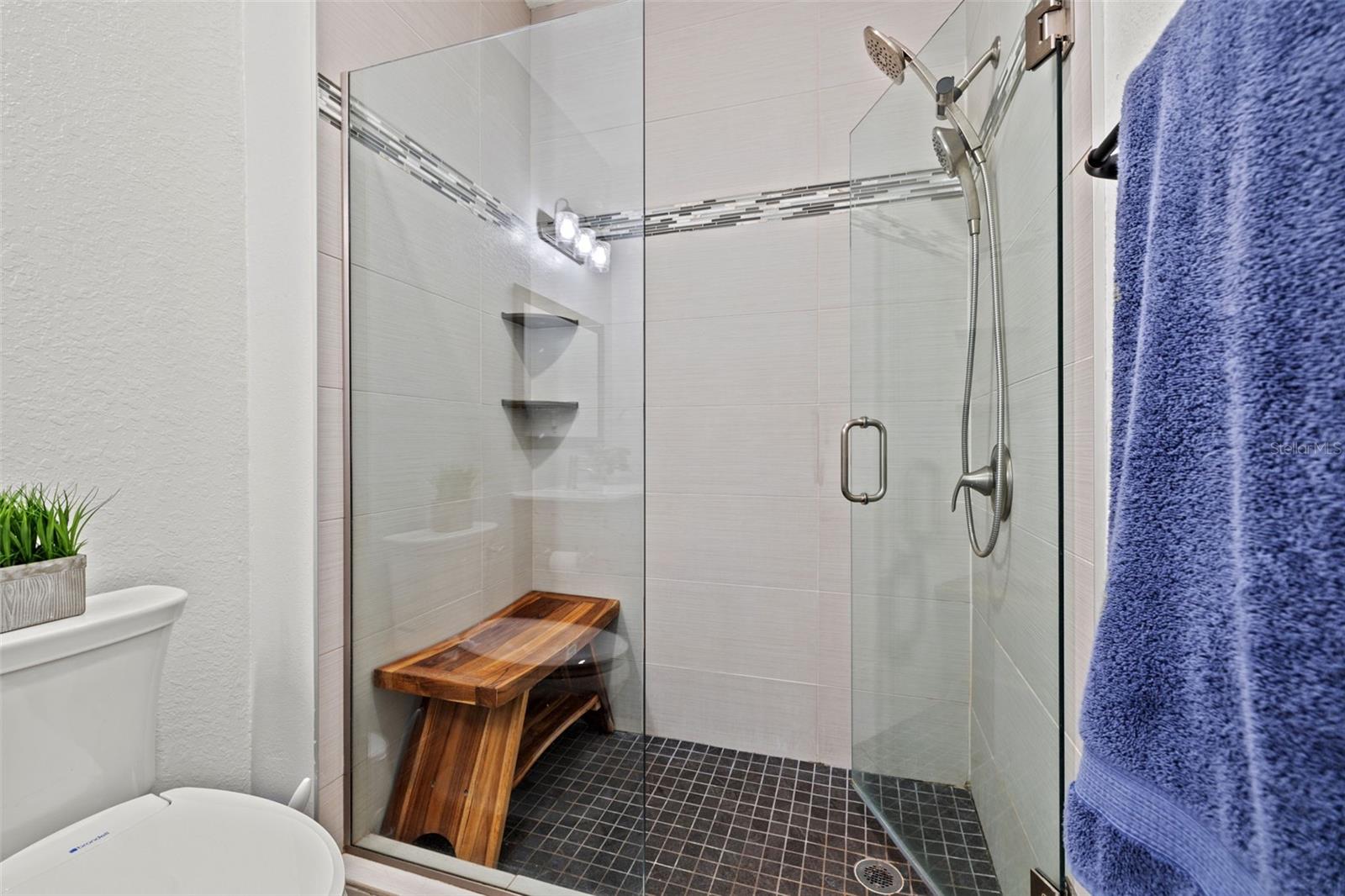 Owner's ensuite large walk-in shower.