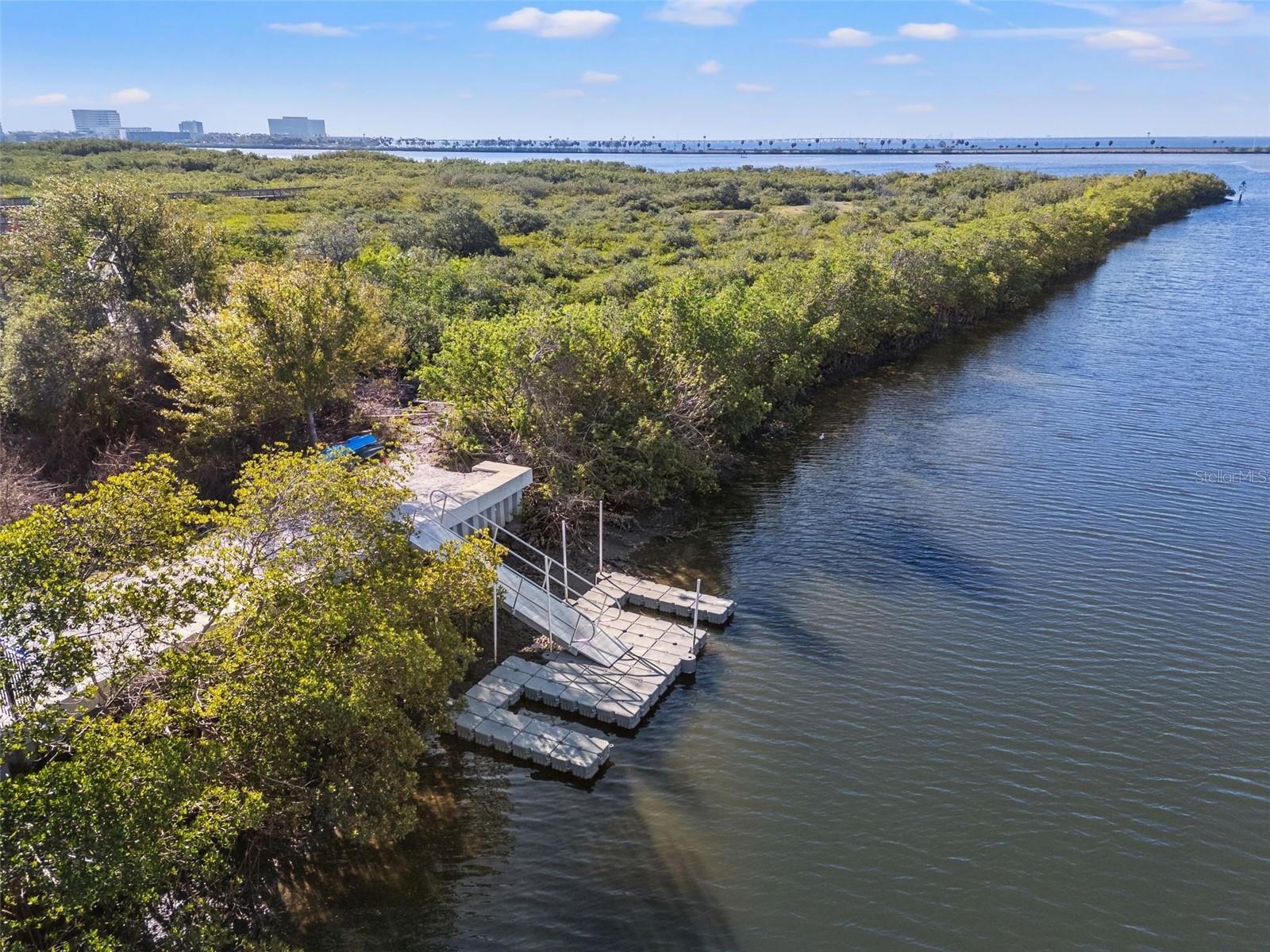 Community Floating dock for launching your paddleboards and kayaks.