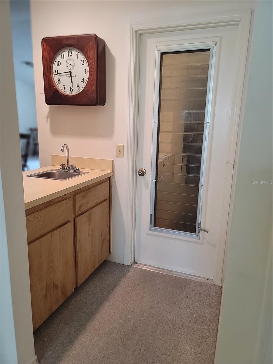 Wet Bar Door to Garage