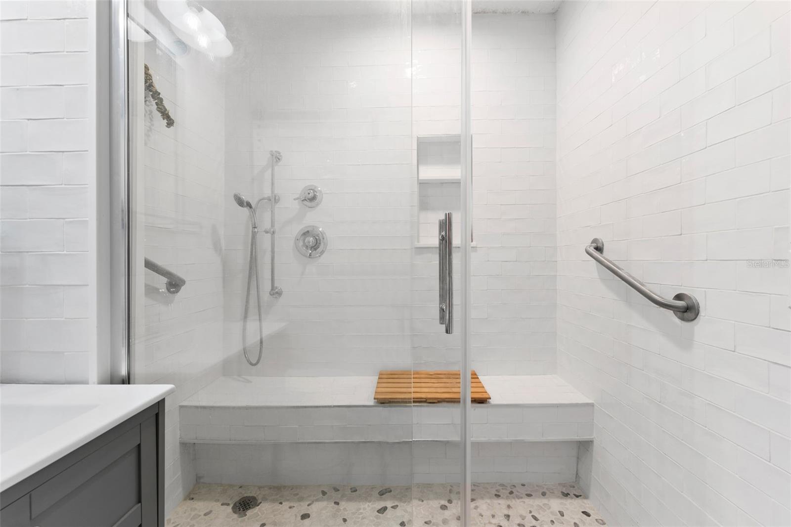 Large Walk-In Shower!