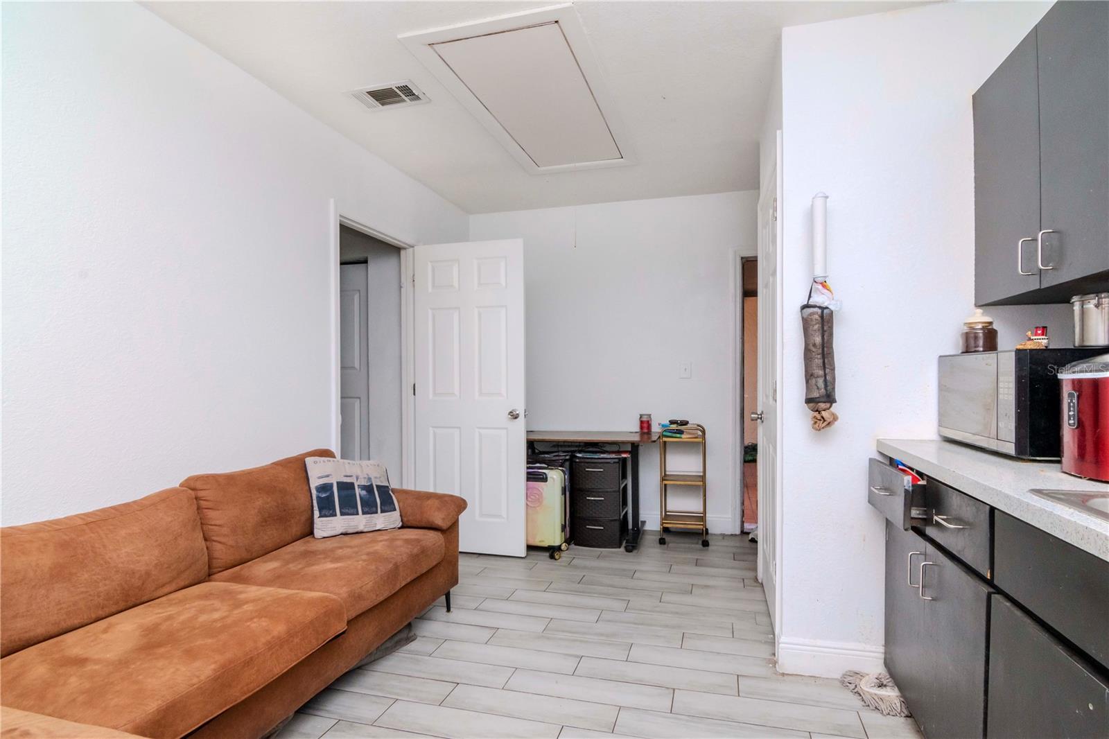 Garage Efficiency Apartment Living Area