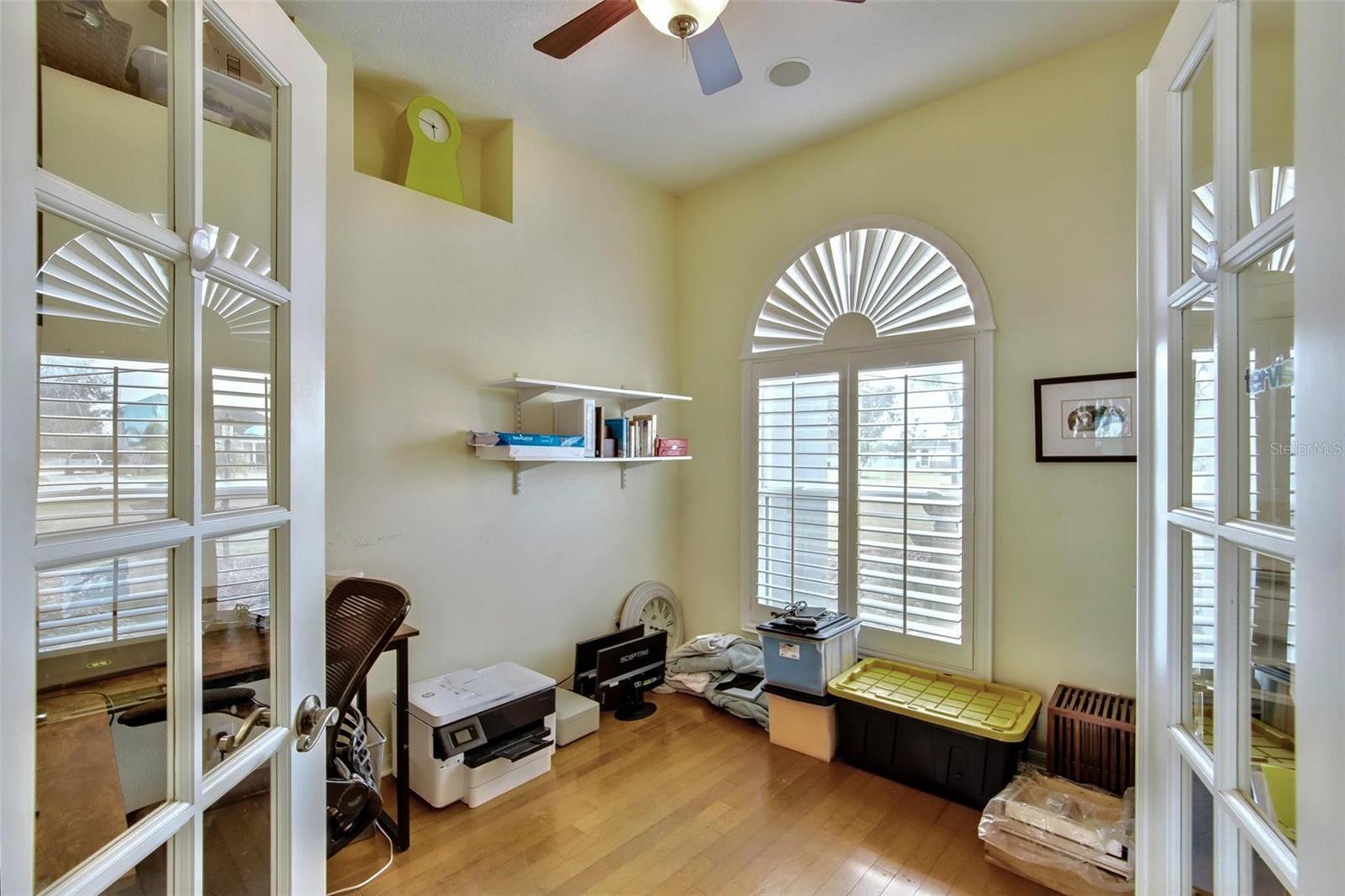 Office with french doors