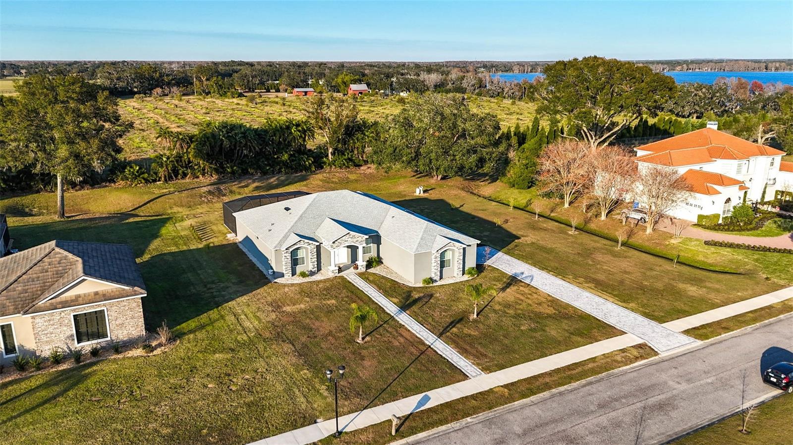 Aerial view of home