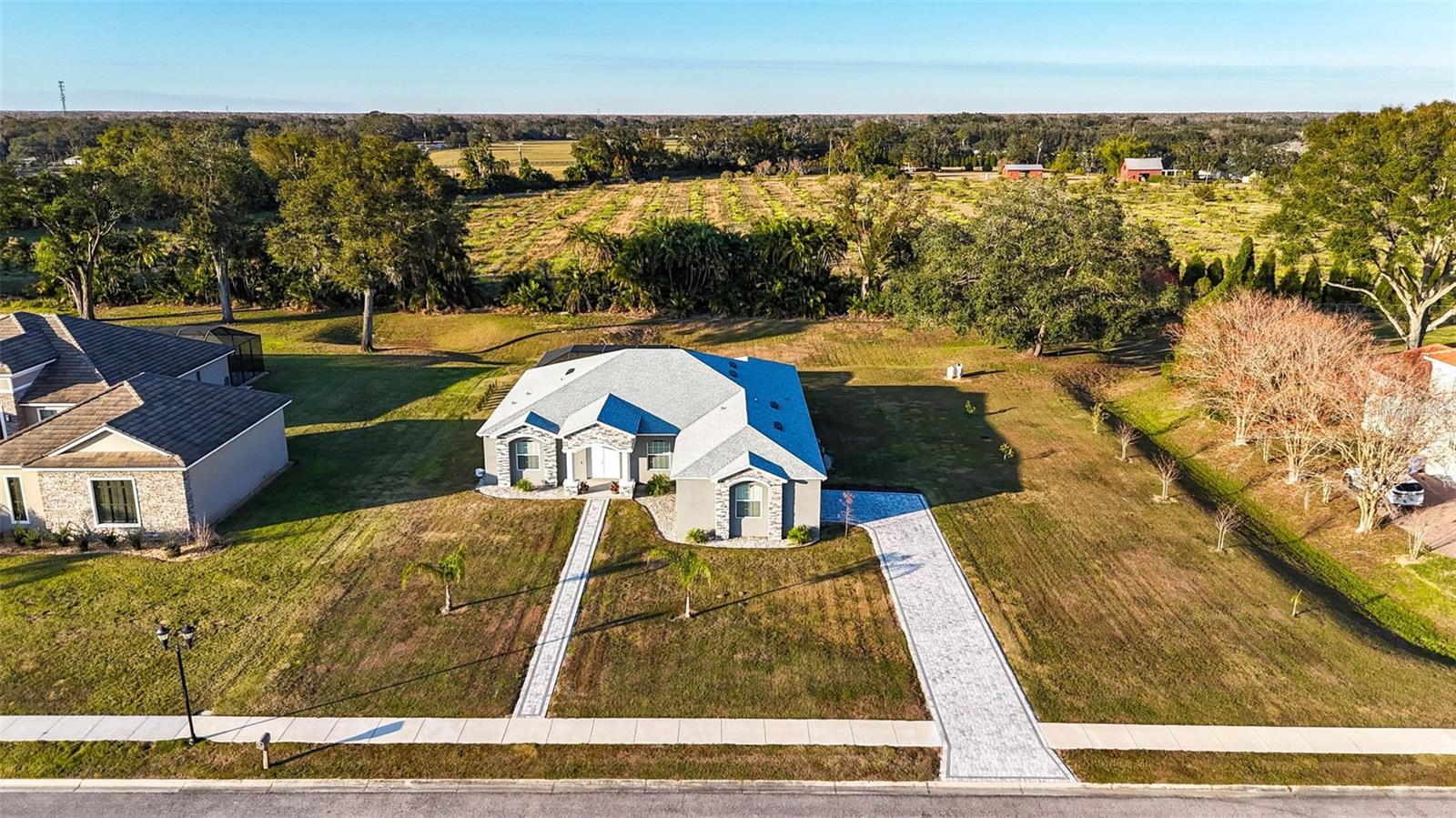 Aerial view of home