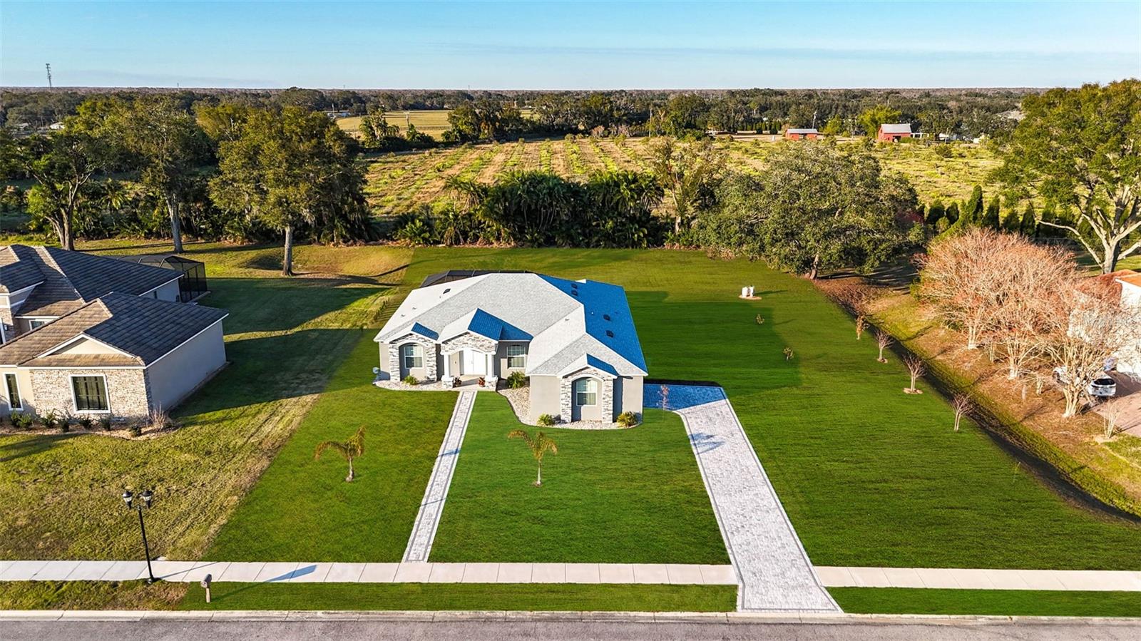 Aerial view of home