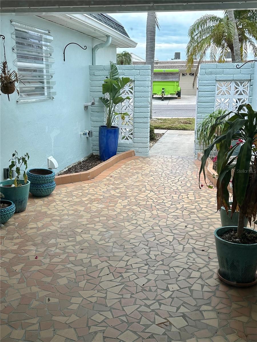 View from Kitchen to Courtyard