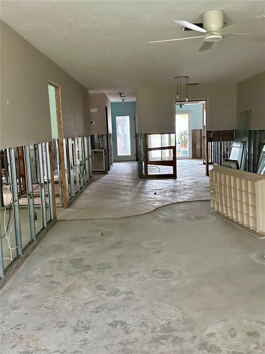 Living Area looking towards dining and kitchen area