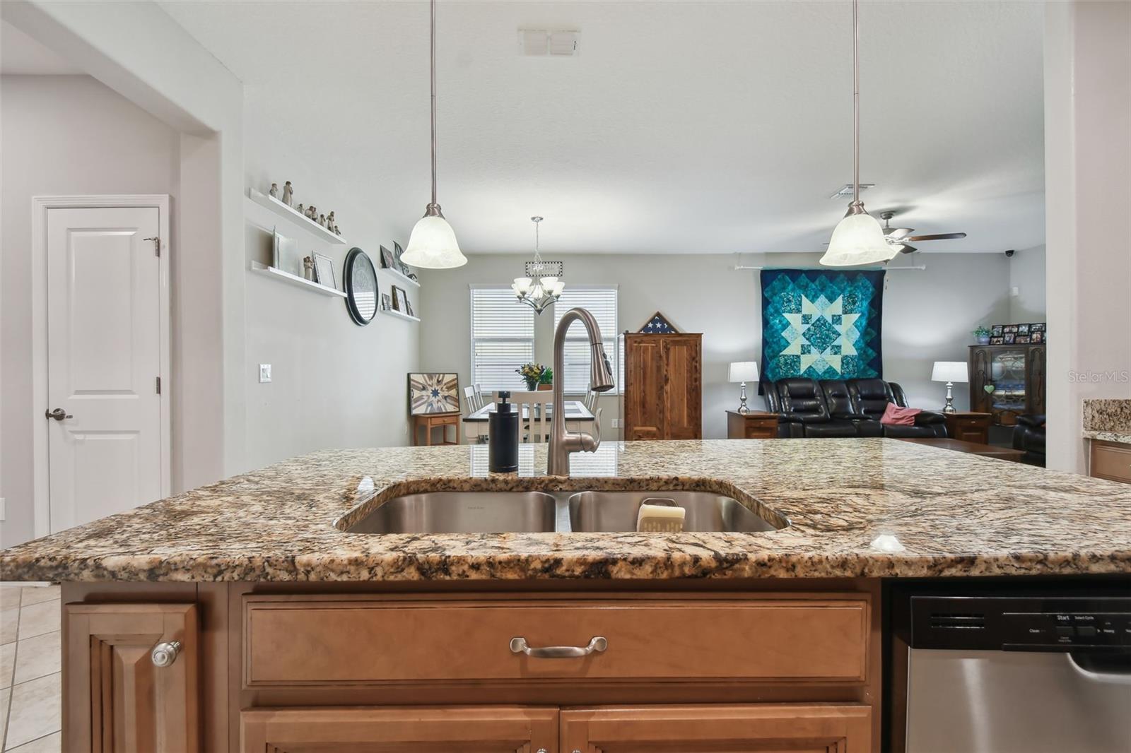 Kitchen with view toward dining room