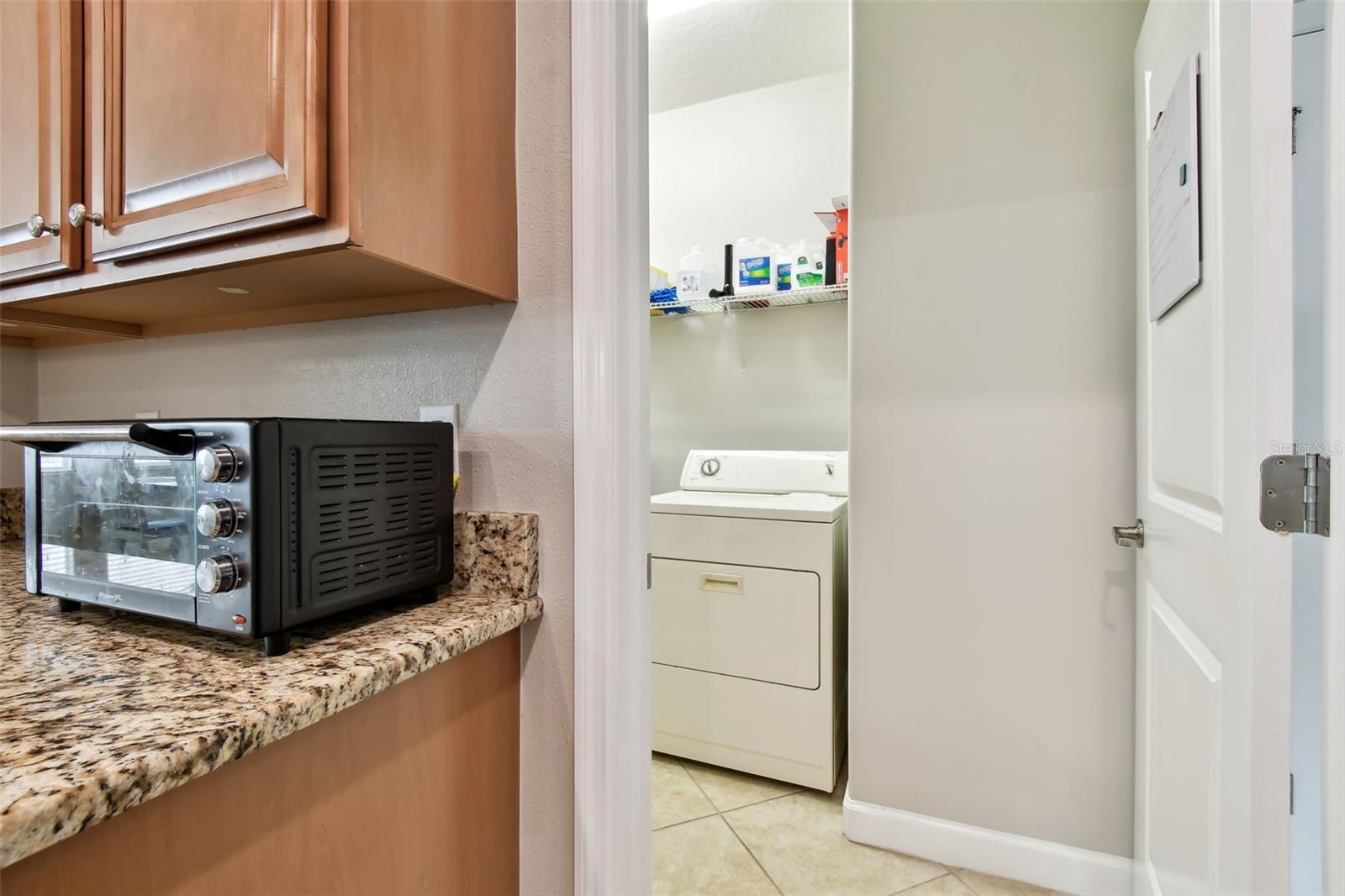 Laundry room entryway from kitchen