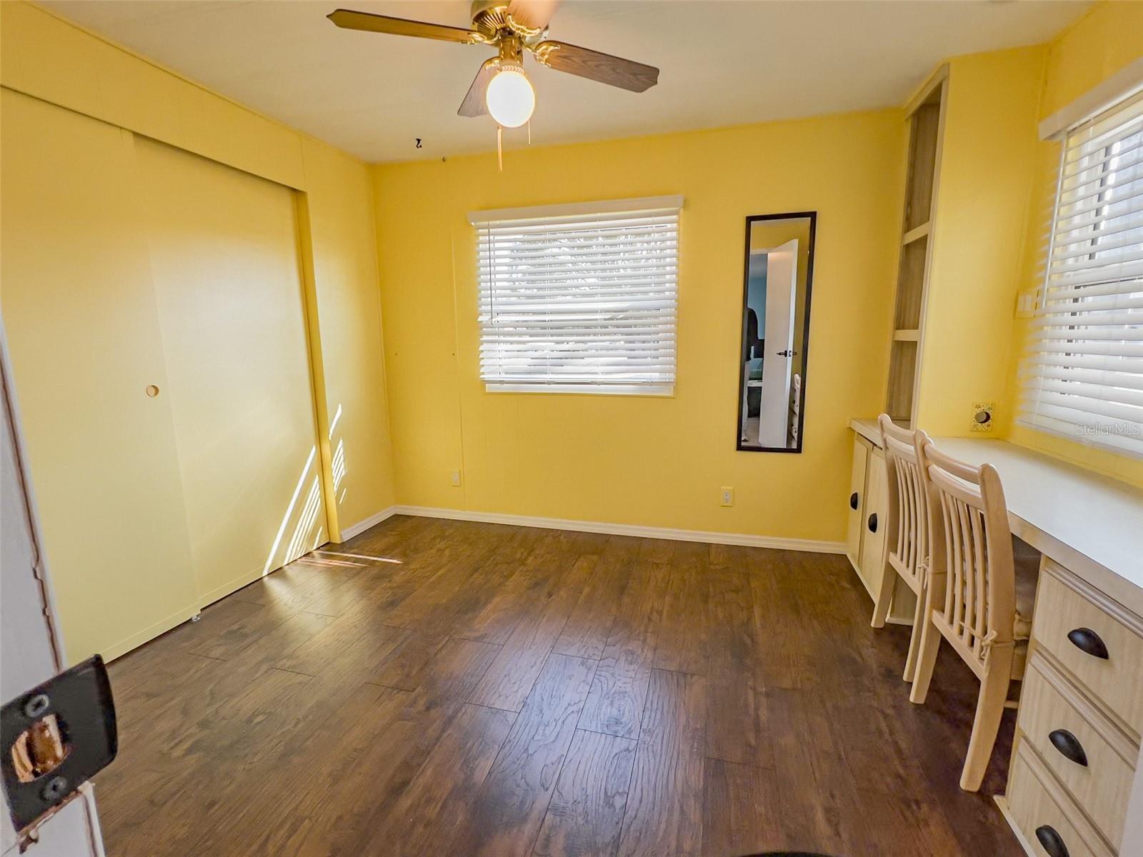 Bedroom with Built In desk