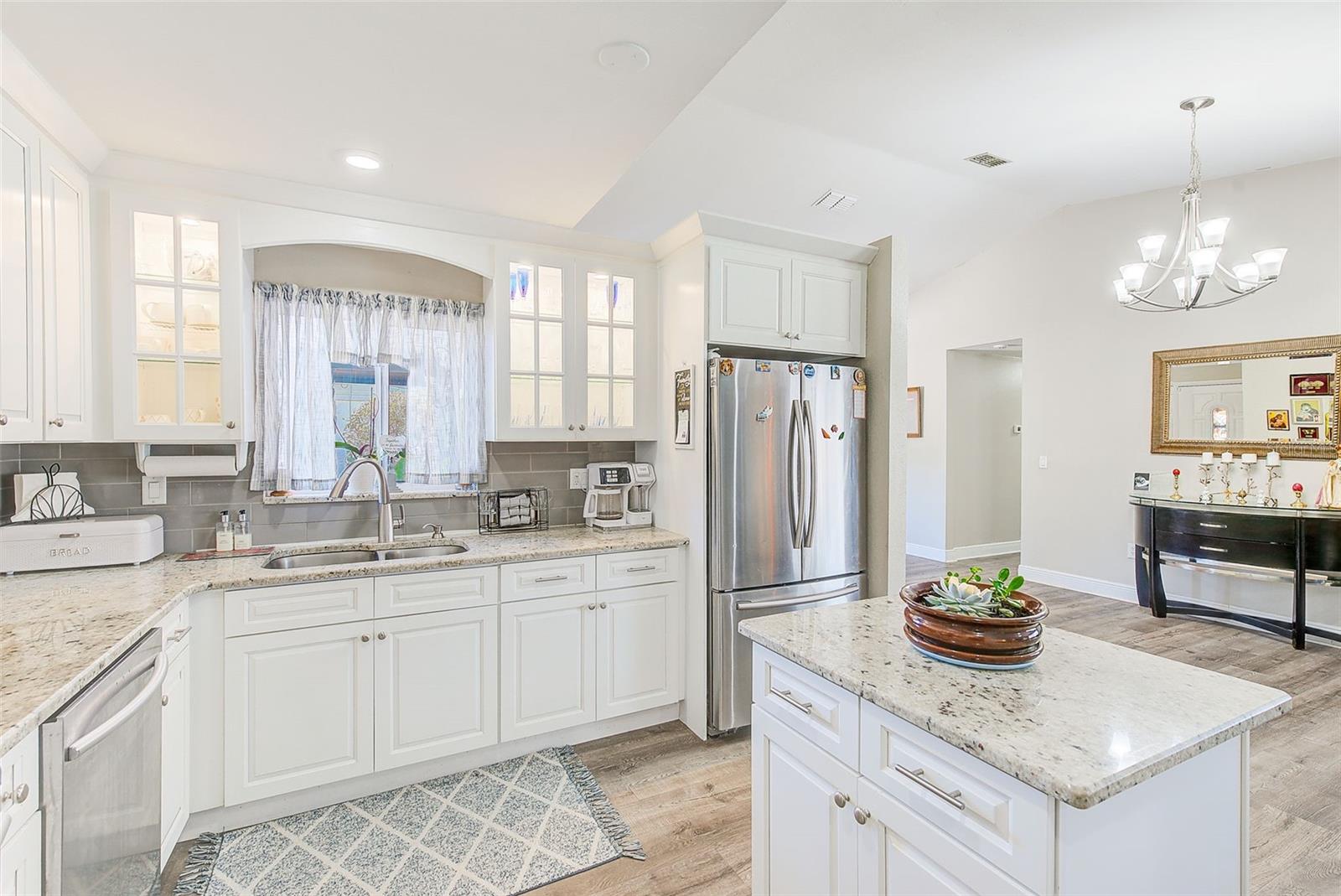 View of kitchen into main room