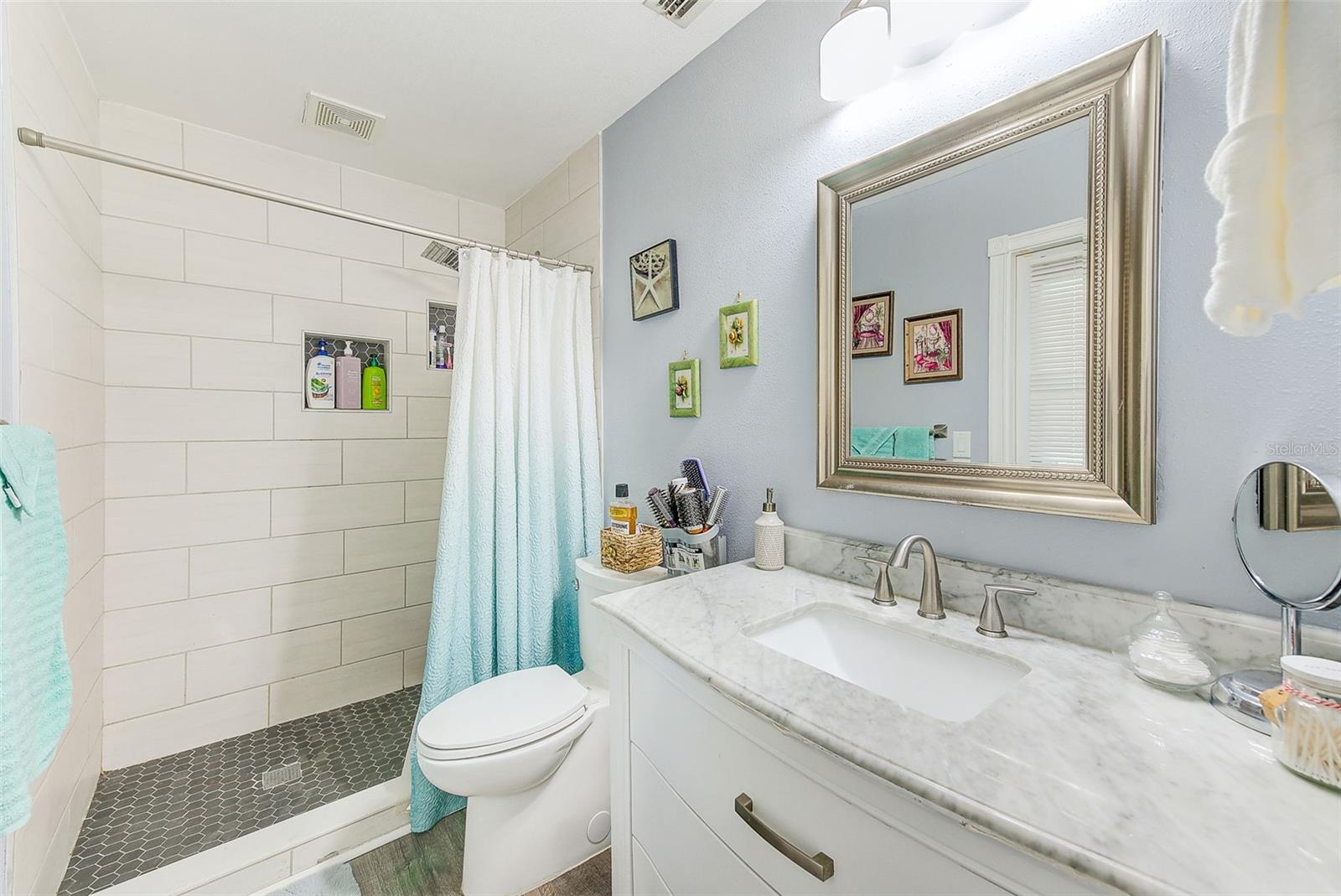 View of master bathroom