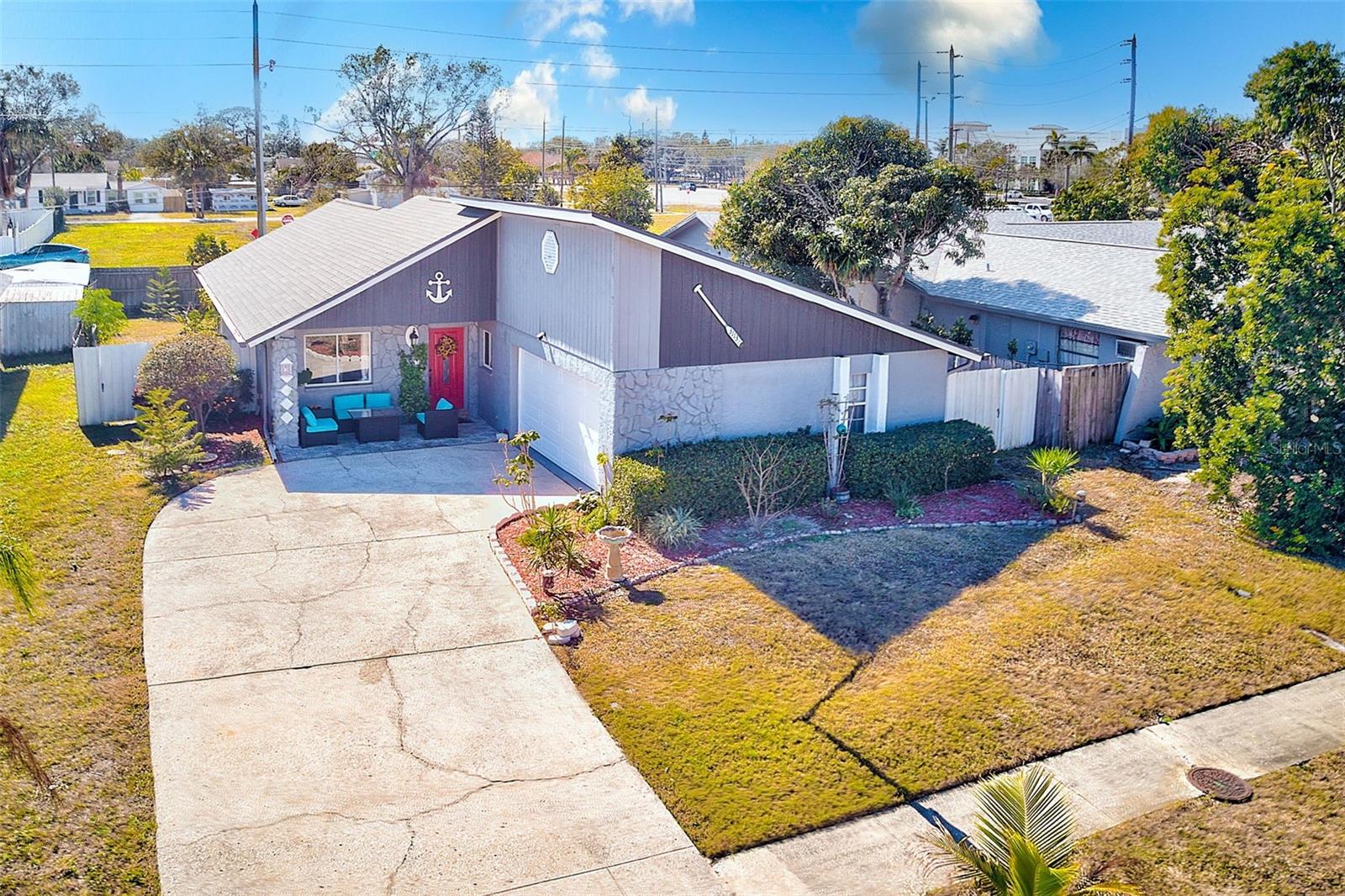 Aerial view of home