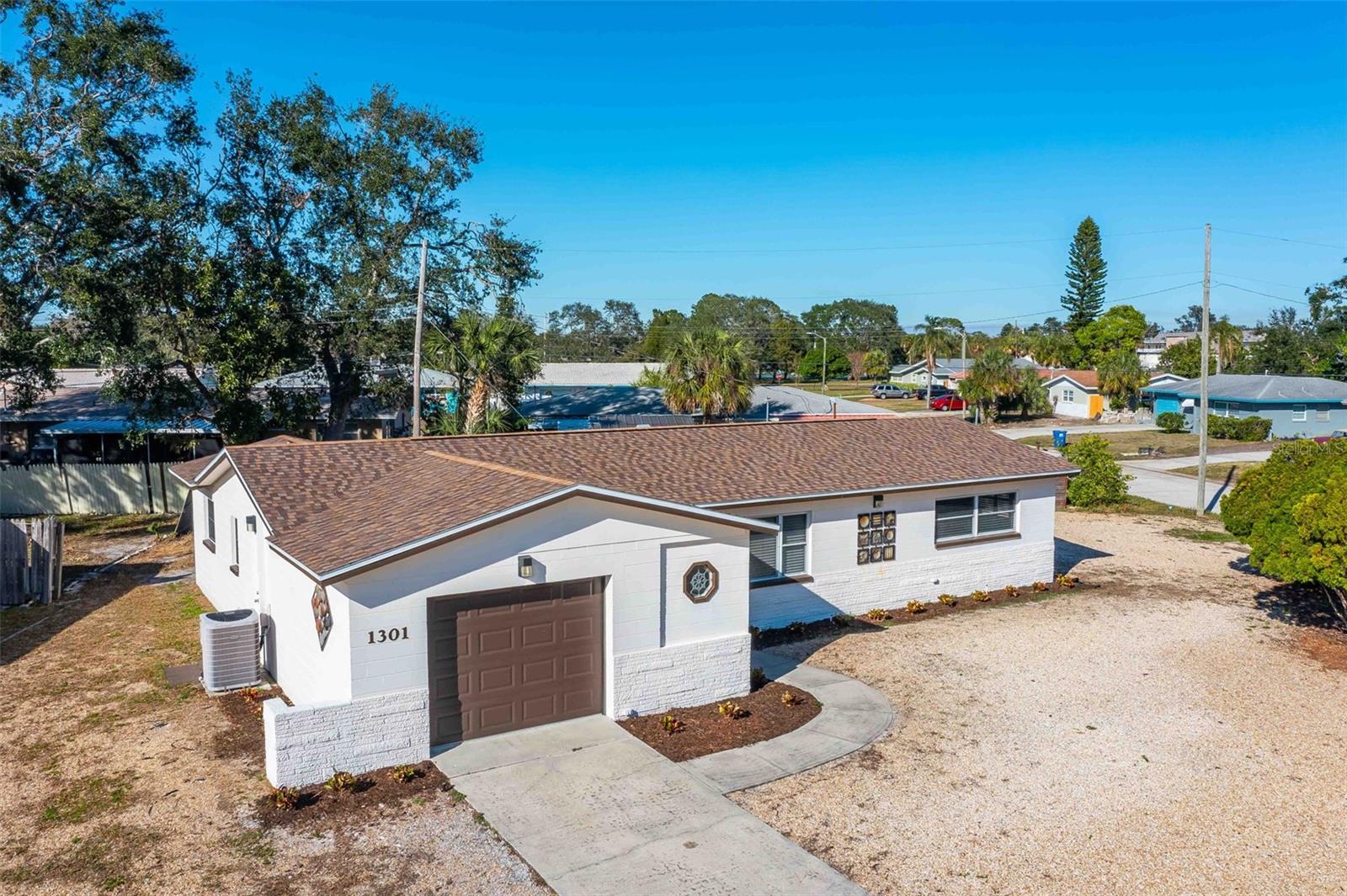 Front aerial view of property