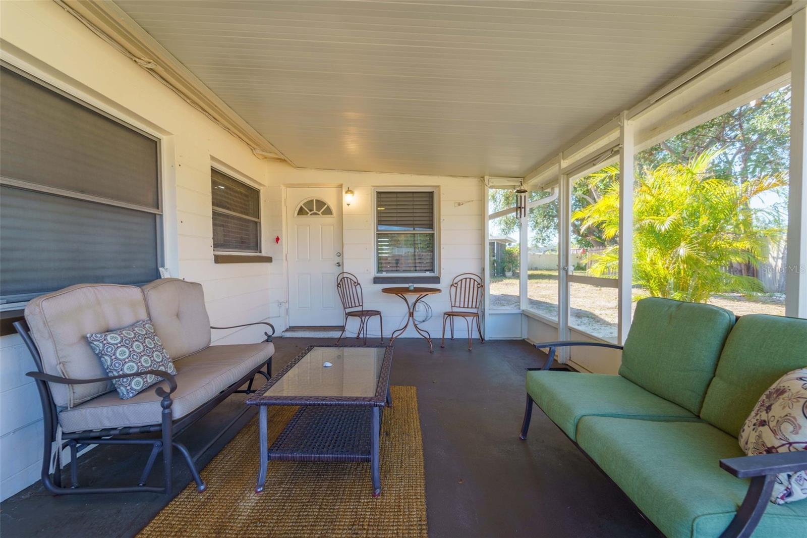 Screened back porch