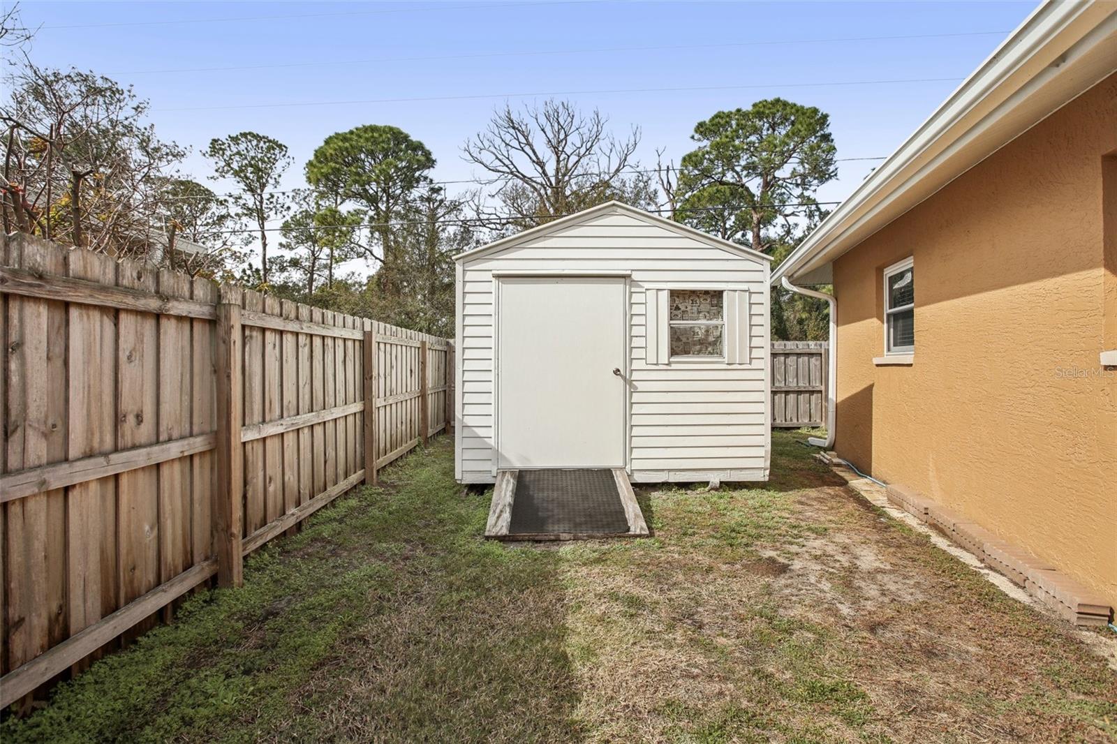 Hurricane rated shed that is anchored and very strong.