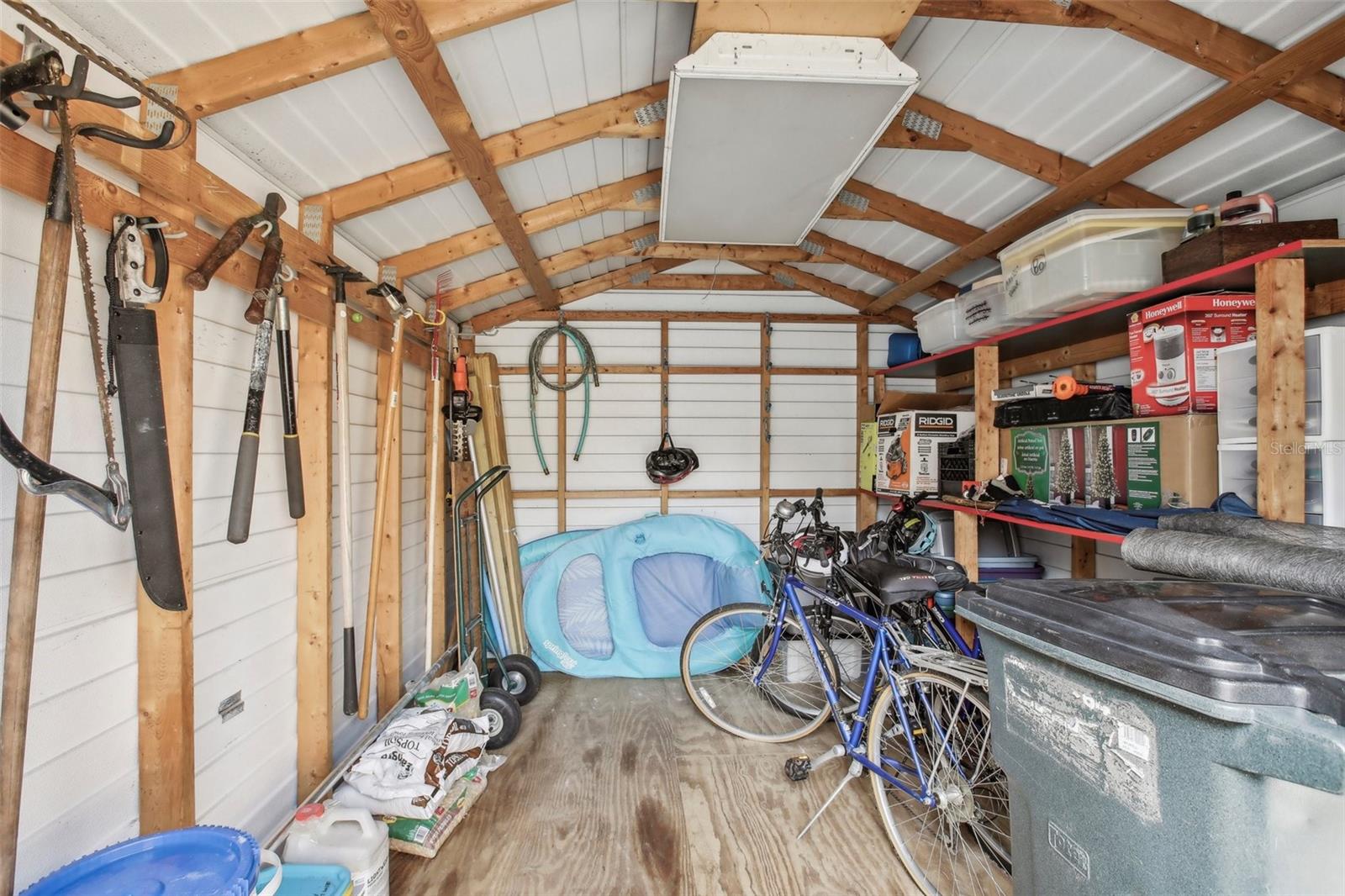 Very large interior of your hurricane rated shed.