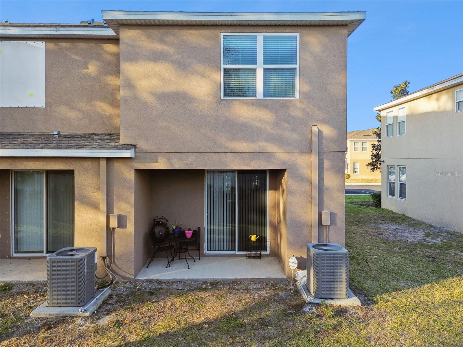 View back towards the townhome.