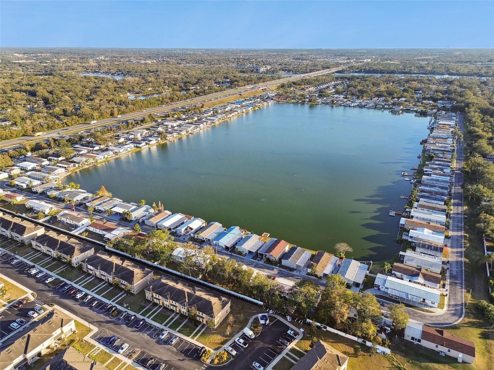 Aerial view heading Southeast.