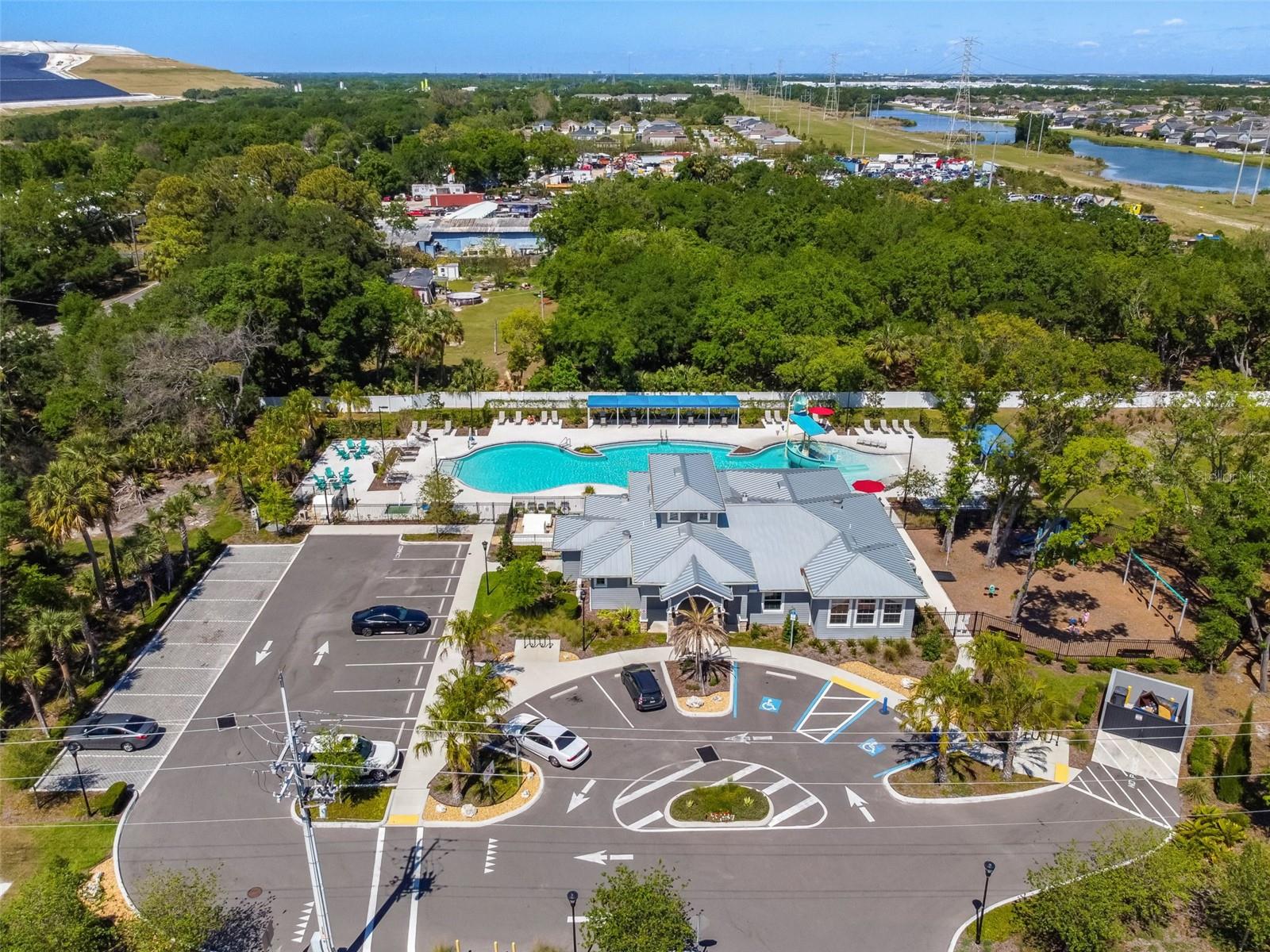 Additional pool with fitness center.