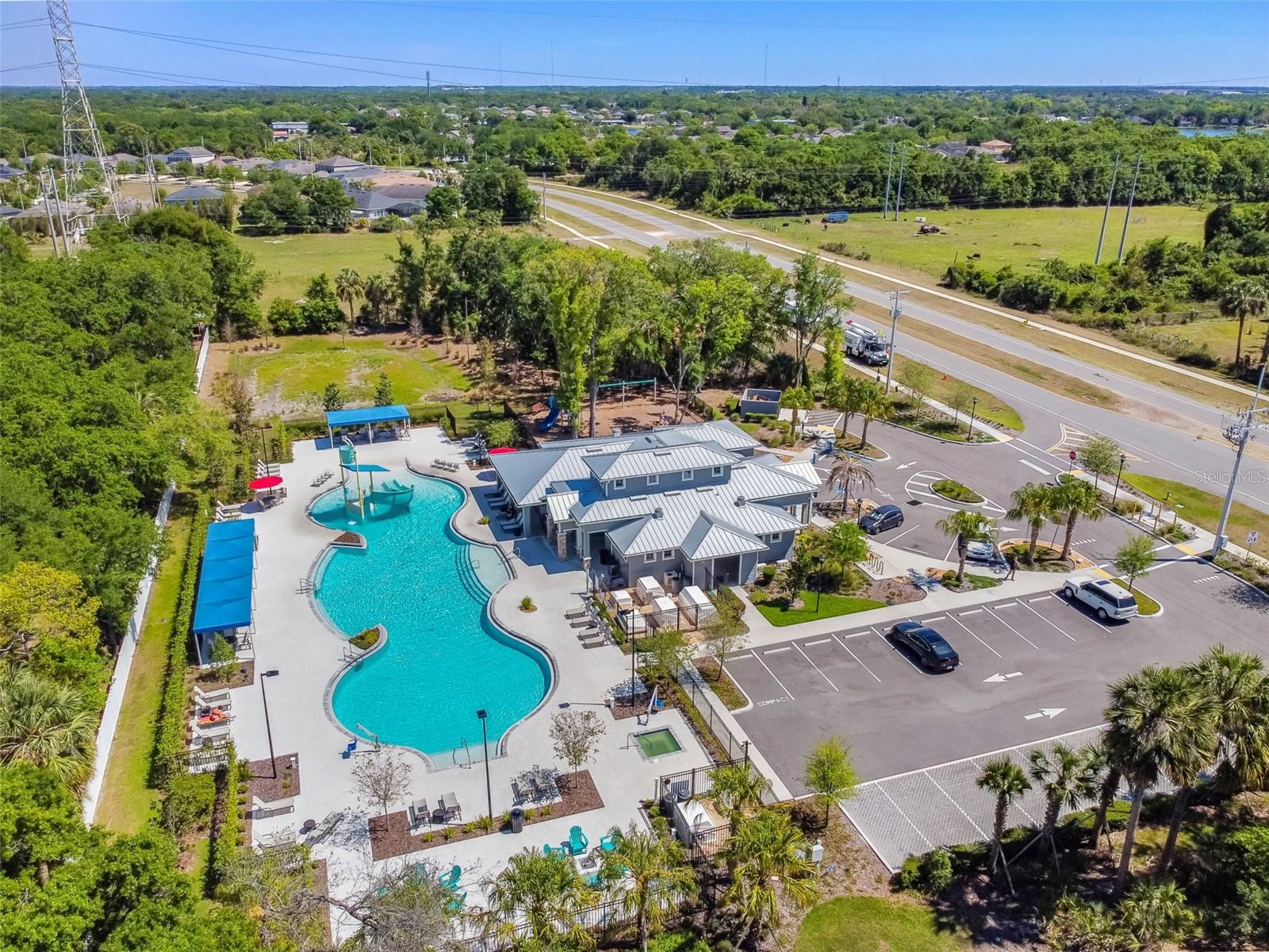 Additional pool with spa and a fitness center. Also has a playground and a community center and onsite manager.