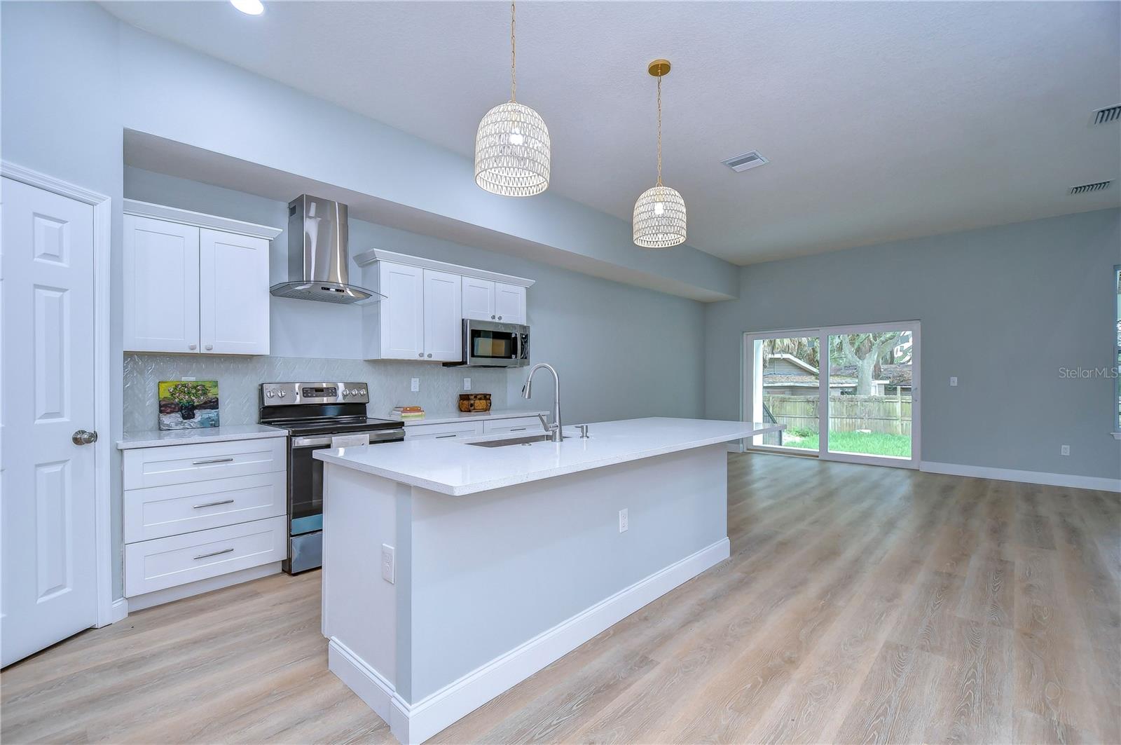 Sliding glass doors take you to the large back porch just off the dining room!