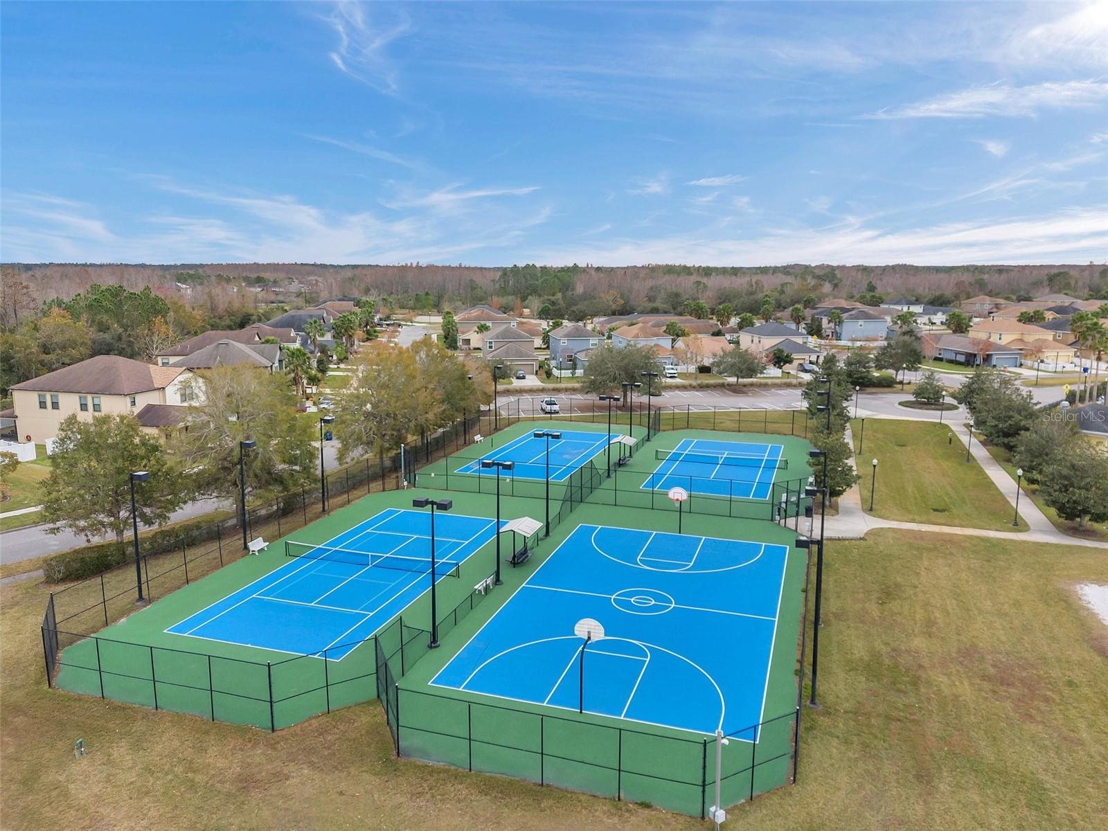 Tennis and Basketball courts